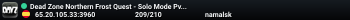 Dead Zone Northern Frost Quest - Solo Mode PvP X10 Loot Events #