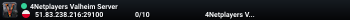 4Netplayers Valheim Server