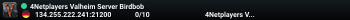4Netplayers Valheim Server Birdbob