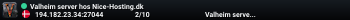 Valheim server hos Nice-Hosting.dk
