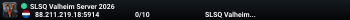 SLSQ Valheim Server 2026