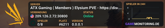 ATX Gaming ( Members ) Elysium PVE - https://discord.gg/cHKxvRH