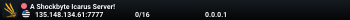 A Shockbyte Icarus Server!