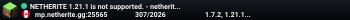 NETHERITE 1.21.1 is not supported. - netherite.gg
