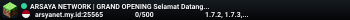 ARSAYA NETWORK | GRAND OPENING Selamat Datang! | Server Survival | 1.21 - 1.21.11