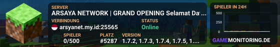 ARSAYA NETWORK | GRAND OPENING Selamat Datang! | Server Survival | 1.21 - 1.21.11