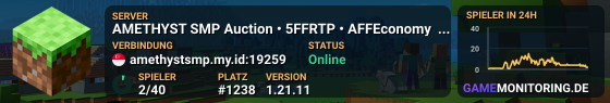 AMETHYST SMP Auction • 5FFRTP • AFFEconomy • F55PvP