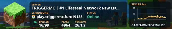 TRIGGERMC | #1 Lifesteal Network ɴᴇᴡ ʟɪꜰᴇѕᴛᴇᴀʟ ѕᴇᴀѕᴏɴ 1