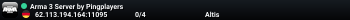 Arma 3 Server by Pingplayers