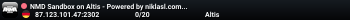 NMD Sandbox on Altis - Powered by niklasl.com - Lorenz Services