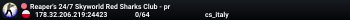 Reaper's 24/7 Skyworld Red Sharks Club - pr