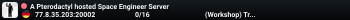 A Pterodactyl hosted Space Engineer Server