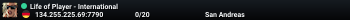 Life of Player - International