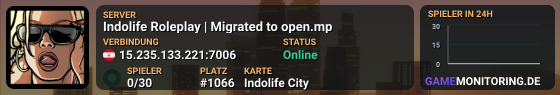 Indolife Roleplay | Migrated to open.mp