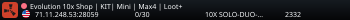 Evolution 10x Shop | KIT| Mini | Max4 | Loot+