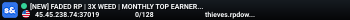 [NEW] FADED RP | 3X WEED | MONTHLY TOP EARNER CASH GIVEAWAY! |
