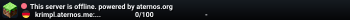 This server is offline. powered by aternos.org