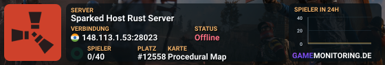 Sparked Host Rust Server