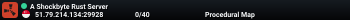A Shockbyte Rust Server