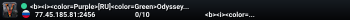 <b><i><color=Purple>[RU]<color=Green>Odyssey by <color=Red>Aniv
