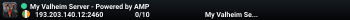 My Valheim Server - Powered by AMP