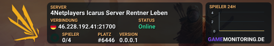 4Netplayers Icarus Server Rentner Leben
