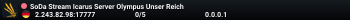 SoDa Stream Icarus Server Olympus Unser Reich