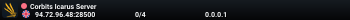 Corbits Icarus Server