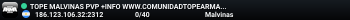 TOPE MALVINAS PVP +INFO WWW.COMUNIDADTOPEARMA3.AR