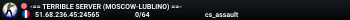 -== TERRIBLE SERVER (MOSCOW-LUBLINO) ==-