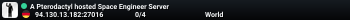 A Pterodactyl hosted Space Engineer Server