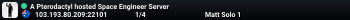 A Pterodactyl hosted Space Engineer Server