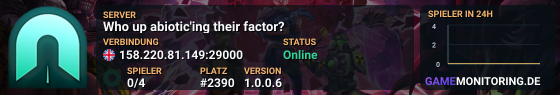 Who up abiotic'ing their factor?