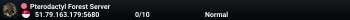Pterodactyl Forest Server