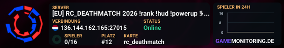 [EU] RC_DEATHMATCH 2026 !rank !hud !powerup !killstreak !Nico