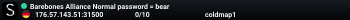 Barebones Alliance Normal password = bear