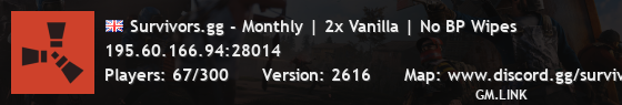 Survivors.gg - Monthly | 2x Vanilla | No BP Wipes