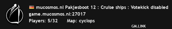 mucosmos.nl Pakjesboot 12 : Cruise ships : Votekick disabled