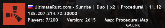 UltimateRust.com - Sunrise | Duo | x2 | Procedural | 11.12