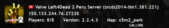 Valve Left4Dead 2 Peru Server (srcds2014-lim1.381.221)