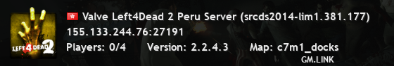 Valve Left4Dead 2 Peru Server (srcds2014-lim1.381.177)