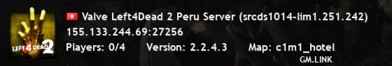Valve Left4Dead 2 Peru Server (srcds1014-lim1.251.242)