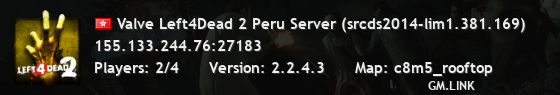 Valve Left4Dead 2 Peru Server (srcds2014-lim1.381.169)