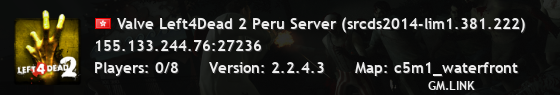 Valve Left4Dead 2 Peru Server (srcds2014-lim1.381.222)