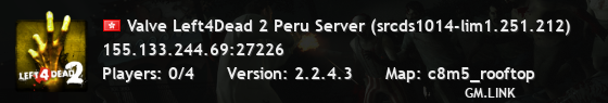 Valve Left4Dead 2 Peru Server (srcds1014-lim1.251.212)
