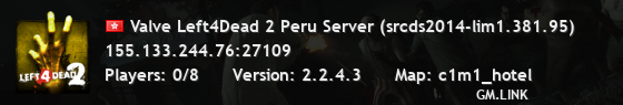 Valve Left4Dead 2 Peru Server (srcds2014-lim1.381.95)