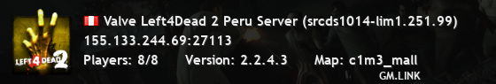 Valve Left4Dead 2 Peru Server (srcds1014-lim1.251.99)