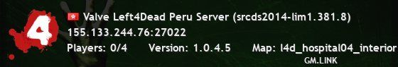 Valve Left4Dead Peru Server (srcds2014-lim1.381.8)