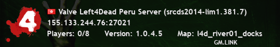 Valve Left4Dead Peru Server (srcds2014-lim1.381.7)