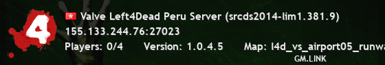Valve Left4Dead Peru Server (srcds2014-lim1.381.9)